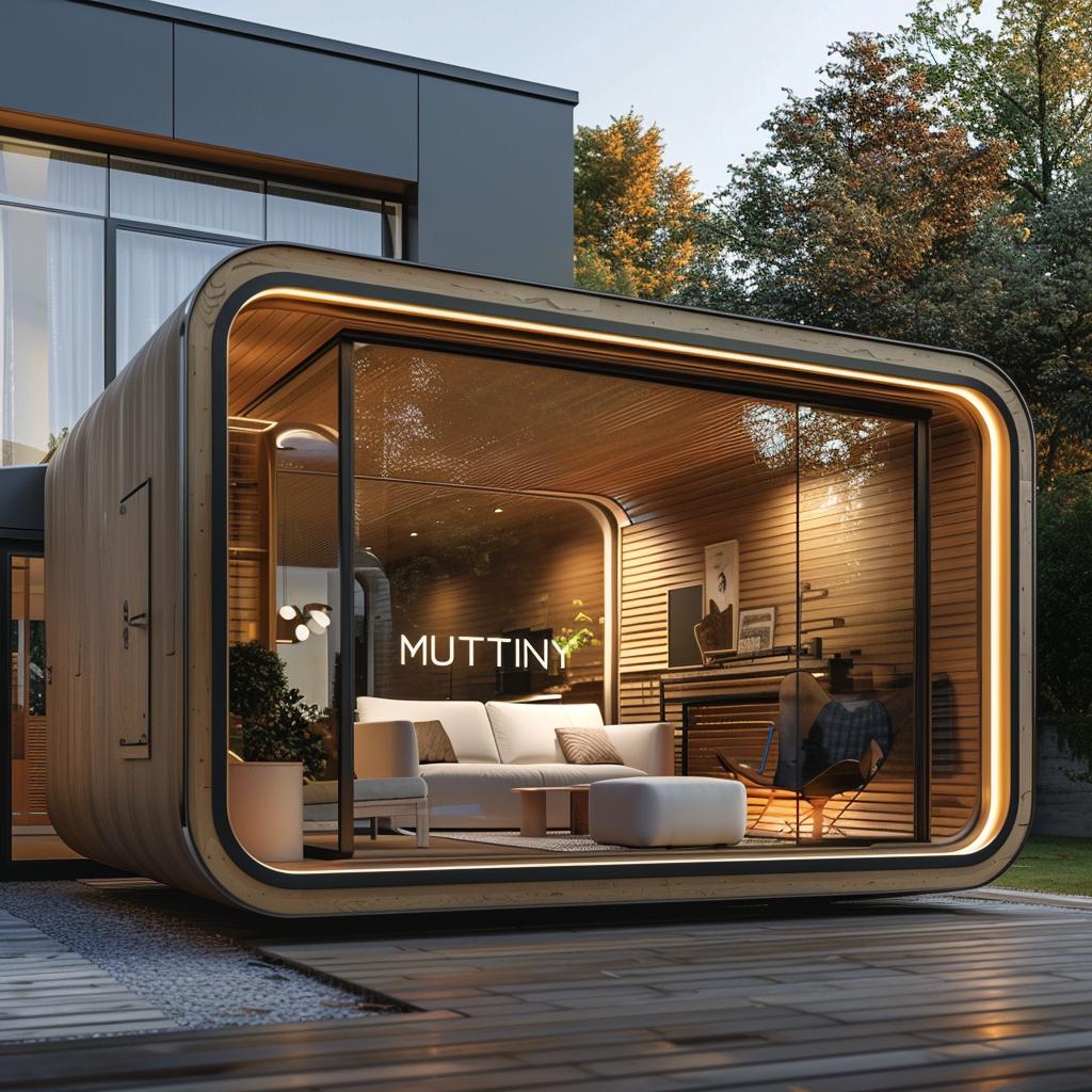 Dusk cabin house